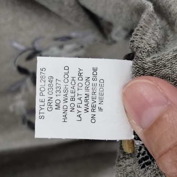 Fig And Flower Floral Embroidered Boho Long Sleeve Duster Button Cardigan M - Picture 6 of 8